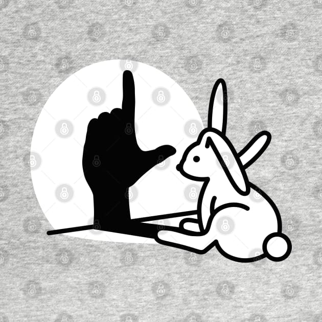 Funny Rabbit shadow hand Loser Geek Nerd hand sign by LaundryFactory